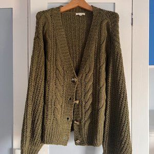 Olive Green Cardigan